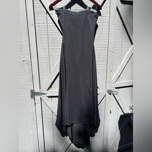 Strapless Athletic High Low Dress
